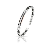 Bracciale Arkano Uomo PRISMA in Acciaio Diamante 0.07 Ct ABA013NB - ABA013NB